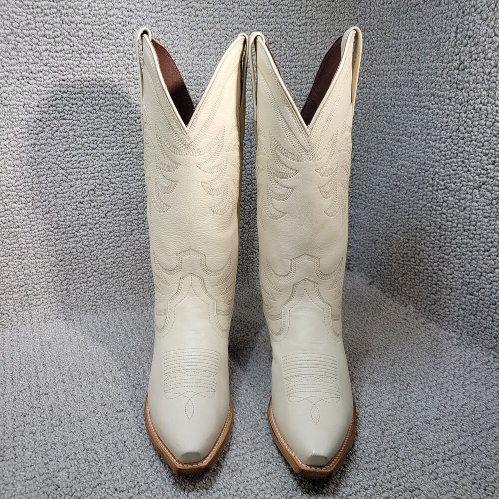 Tecovas The Annie Women's Size 7B Bone Cowhide Cowgirl Boots